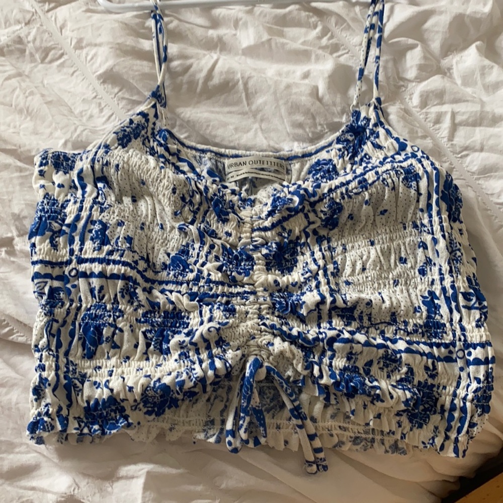 Urban outfitters blue and white tank top